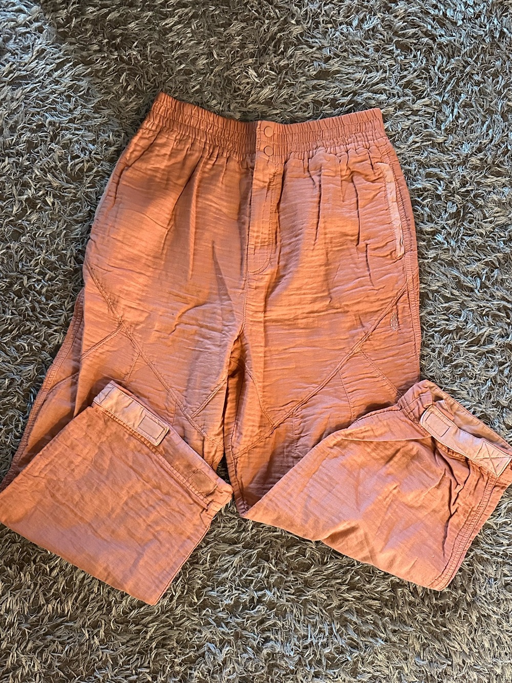 FP Movement Pink Cargo Pants in Rust Orange